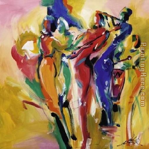 Jazz Explosion I painting - Alfred Gockel Jazz Explosion I art painting